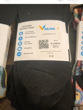 Black Compression Socks - X-Large